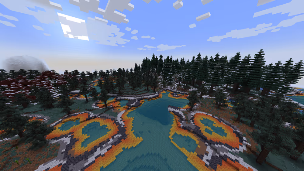 An official screenshot of a biome from Biomes O' Plenty.