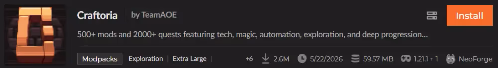 Craftoria CurseForge